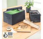 Opbergdoos Leitz gestoffeerd met deksel 285x203x380mm grijs 2 st