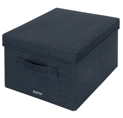 Boîte de rangement Leitz tissu avec couvercle 285x203x380mm gris 2 pièces