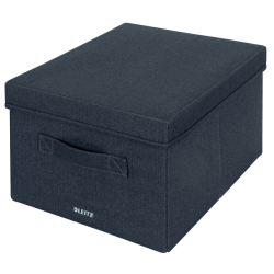 Boîte de rangement Leitz tissu avec couvercle 285x203x380mm gris 2 pièces