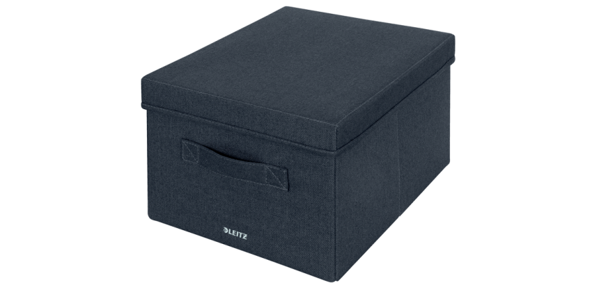 Opbergdoos Leitz gestoffeerd met deksel 285x203x380mm grijs 2 st