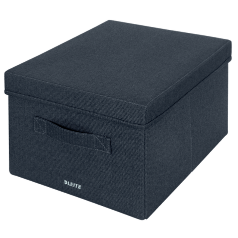 Boîte de rangement Leitz tissu avec couvercle 285x203x380mm gris 2 pièces