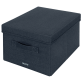 Boîte de rangement Leitz tissu avec couvercle 285x203x380mm gris 2 pièces