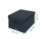 Opbergdoos Leitz gestoffeerd met deksel 285x203x380mm grijs 2 st