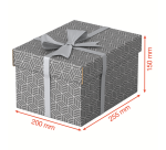 Storage and gift box Home S, set of 3 grijs