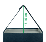 Sac de rangement Leitz tissu 200x210x355mm gris