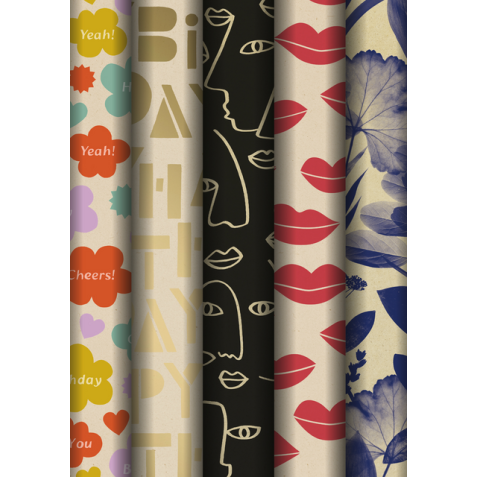 Inpakpapier Stewo Mindful 200x70cm assorti