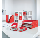 Classeur Leitz WOW A4 Maxi 2 anneaux méc-D 25mm rouge