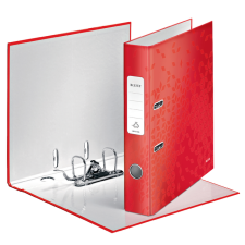 Classeur à levier Leitz WOW 180 laminé A4 50mm rouge