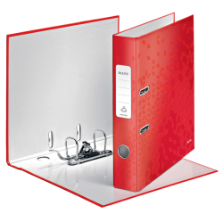Classeur à levier Leitz WOW 180 laminé A4 50mm rouge