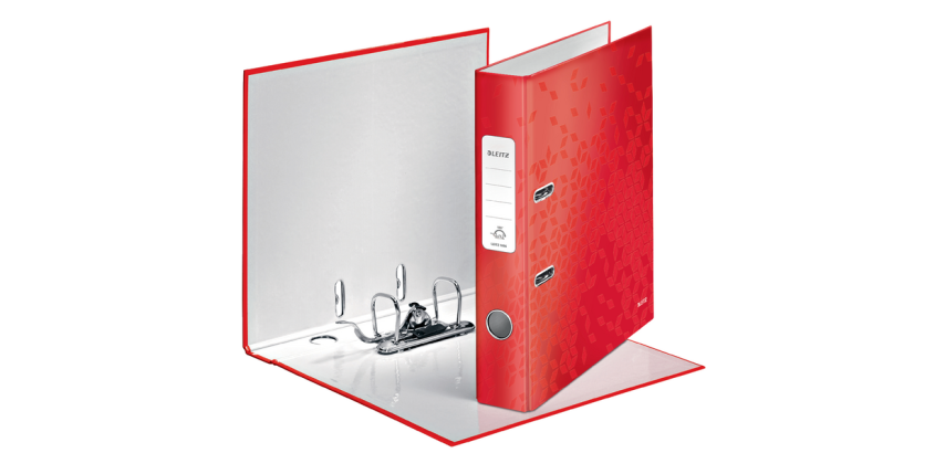 <strong>Leitz WOW 180° Laminierter Ordner A4 50mm Rot</strong>