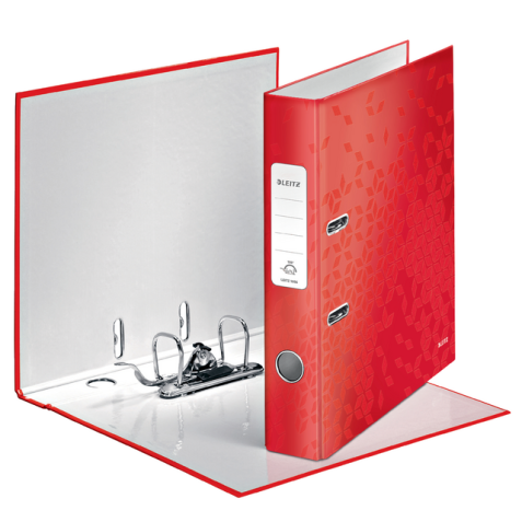 Ordner Leitz WOW 180 gelamineerd 50mm A4 rood
