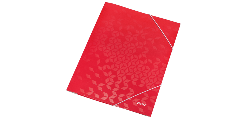 Elastomap Leitz WOW A4 3 kleppen rood