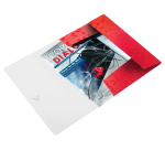 Chemise à élastique Leitz WOW A4 3 rabats PP rouge