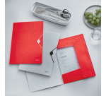 Chemise à élastique Leitz WOW A4 3 rabats PP rouge