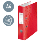 Classeur à levier Leitz WOW 180° laminé A4 80mm rouge