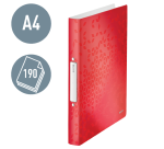 Ringband Leitz WOW A4 2-rings O-mechaniek 25mm PP rood