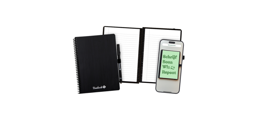 Bambook Original Schwarzes Notizbuch A5 liniert 40 löschbare Seiten