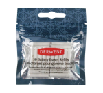 Navulling Derwent gum op batterijen 30 stuks wit