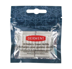 Navulling Derwent gum op batterijen 30 stuks wit