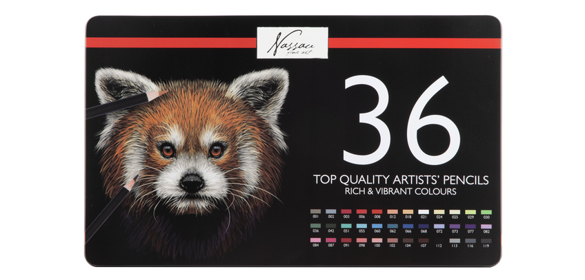Kleurpotloden Nassau fine art assorti blik à 36 stuks