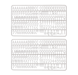 Set lettres IEZZY pour tableau à lettres 2x 150 blanc
