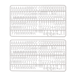 Set lettres IEZZY pour tableau à lettres 2x 150 blanc