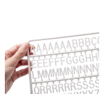 Set lettres IEZZY pour tableau à lettres 2x 150 blanc