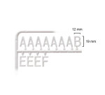 Set lettres IEZZY pour tableau à lettres 2x 150 blanc