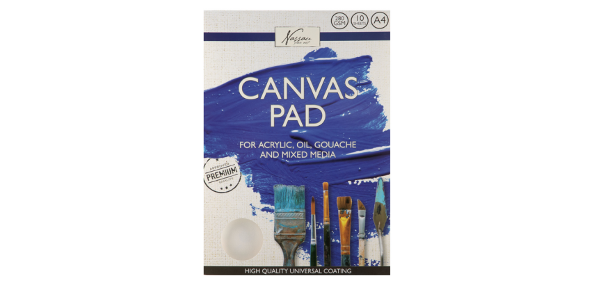 Nassau Fine Art Canvas Pad 24x30cm 100% Cotton 10 Sheets