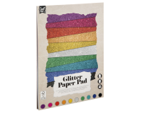 Carton Hobby CarftID Glitter 24x34cm 180g 10 feuilles 10 couleurs