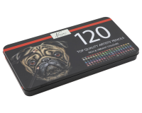 Crayon de couleur Nassau Fine Art assorti boîte métal 120 pièces