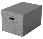 Esselte Home storage box, size 35.5 x 51 x 30.5 cm, grey, pack of 3 pieces