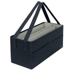 Opbergtas Leitz gestoffeerd 465x210x200mm grijs