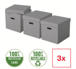 Cube de rangement Esselte Home 320x315x365mm gris 3 pièces