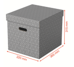 Cube de rangement Esselte Home 320x315x365mm gris 3 pièces