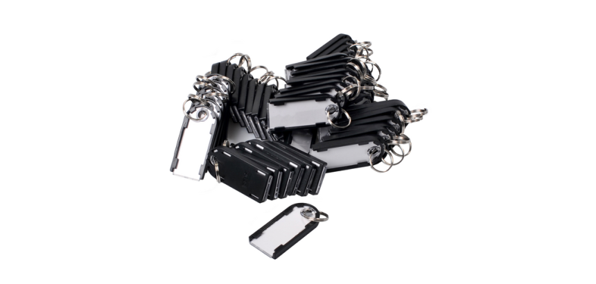 Porte-clés magnétique Pavo noir 50 pièces