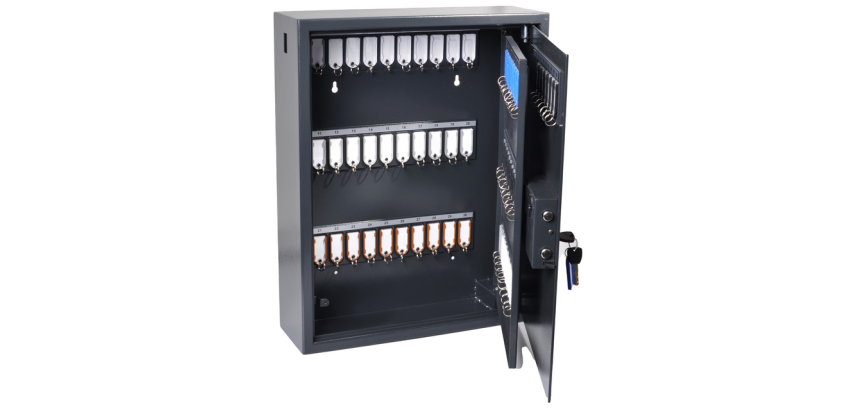 Pavo High Security Magnettag Schlüsselschrank mit Fingerabdruck, 100 Haken, 600x480x150mm