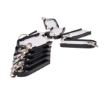 Sleutellabel Pavo magnetisch 10 stuks zwart