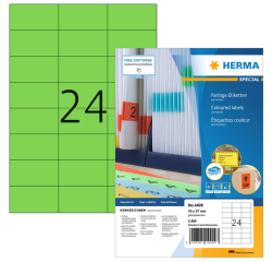 Etiquette HERMA 4409 70x37mm vert 2400 étiquettes