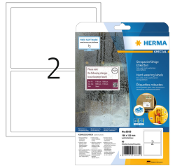 Etiquette HERMA 8333 190x135mm résistante aux intempéries blanc 50 étiquettes