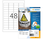 Etiket HERMA 9536 45.7x21.2mm weerbestendig wit 1920 stuks