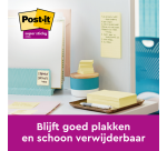 Memoblok 3M Post-it 654-SSCY Super Sticky 76x76mm geel voordeelpak
