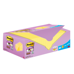 Notes 3M Post-it 655-SSCY Super Sticky 76x127mm jaune lot promo