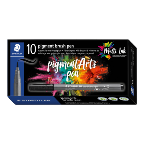 Feutre pinceau Staedtler PigmentArts 1mm noir intense