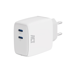 Oplader ACT 65w 2-poorts usb c wit