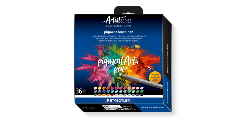 Feutre pinceau Staedtler PigmentArts set 36 couleurs