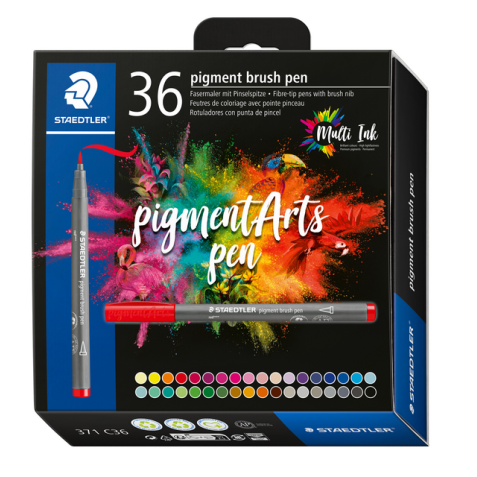 Feutre pinceau Staedtler PigmentArts set 36 couleurs