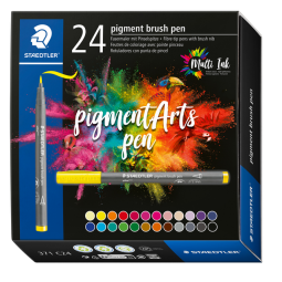 Feutre pinceau Staedtler PigmentArts set 24 couleurs