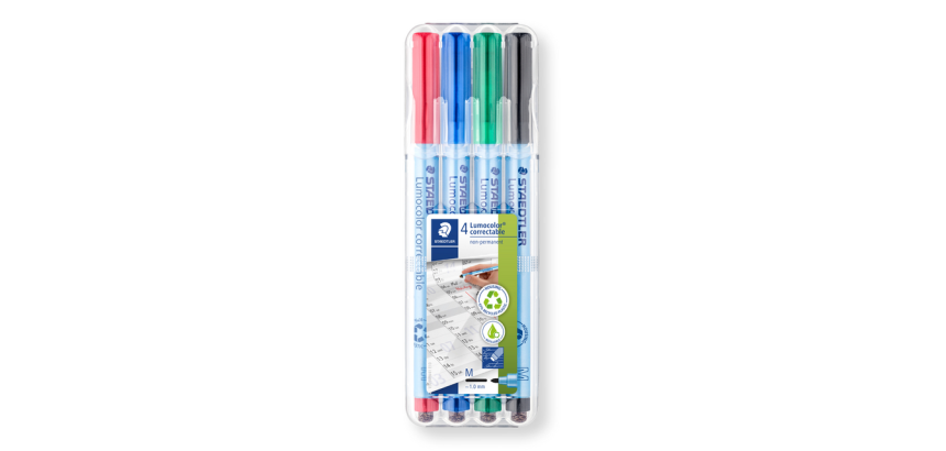 Viltstift Staedtler Lumocolor 305 non permanent correctable M ass 4st