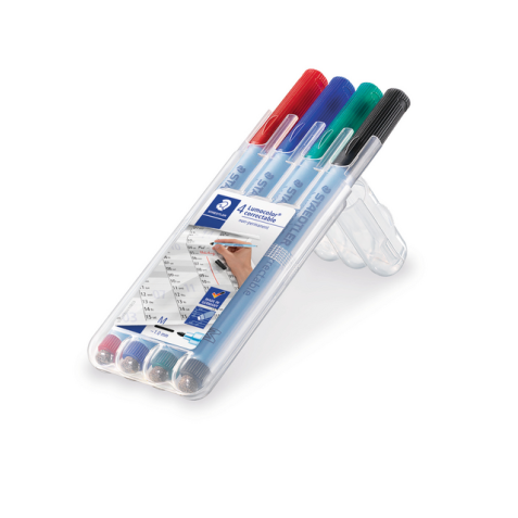 Viltstift Staedtler Lumocolor 305 non permanent correctable M set à 4 stuks